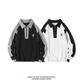 Load image into Gallery viewer, [BIGEMAN Series] ★Tops★ 2color Unisex Men's POLO neck Black White Color scheme Large size
