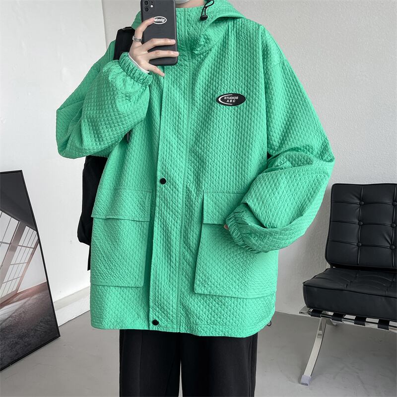 [YOULIN Series]★Jacket★ 3color Unisex Men's Large Size Casual with Hat Black White Green