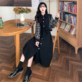 Load image into Gallery viewer, [Dong Xiaojie Series] ★Long sleeve dress★ Large size ladies dress Plaid pattern Commuting Black Black
