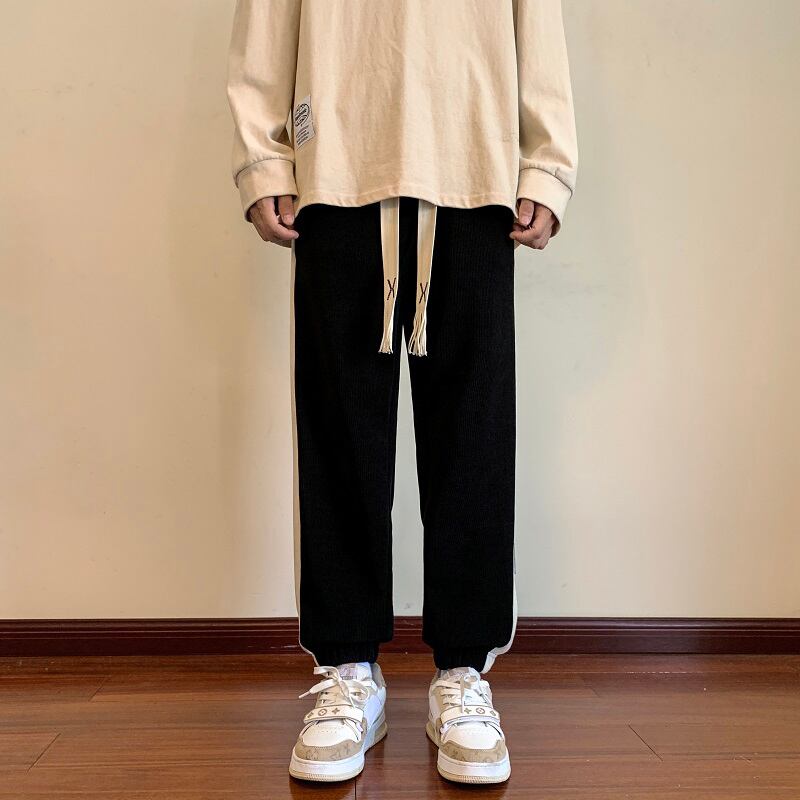 [Kasaku Series] ★Casual Pants★ 4colors Regular Type Fleece Lined Type Thick Warm Pants Unisex Men's Sports Style