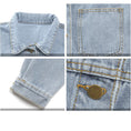 Load image into Gallery viewer, [Mikiko Series]★Denim Jacket★ Outer Jeans Short Length Fashion Easy to Match Blue Blue
