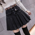 Load image into Gallery viewer, [DIANTOU series]★Skirt★ Mini skirt Denim skirt Black Black bottoms Fashion
