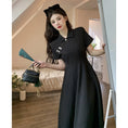 Load image into Gallery viewer, [TAOSHANG series] ★China style dress★ Large size black black date commuting slimming everyday wear
