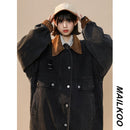 [FKZ Series]★Jacket★ 2color outer denim jacket unisex men's jeans color scheme blue black