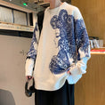 Load image into Gallery viewer, [Emeisa series]★China style sweater★ 3color Unisex Men's Blue Black Red ML XL 2XL 3XL
