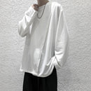 [Emeisa Series] ★Tops★ 3color T-shirt Slit Unisex Men's Design Gray Black White