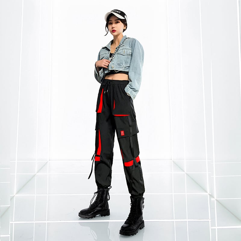 [TysonSing Series] ★Casual Pants★ 2color Bottoms Trousers Fashion Slimming Red Green Color Scheme