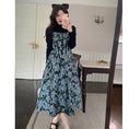 Load image into Gallery viewer, [JIGUJIGU Series]★Setup★ 2-piece set, tops, hanging dress, improves temperament, floral pattern, oil painting style, large size
