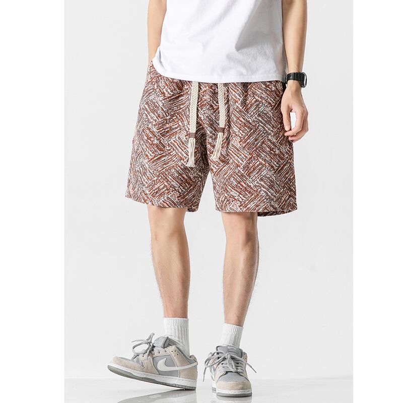 [Satoru Series] ★Shorts★ 4color Floral Pattern Bottoms Short Length Pants Unisex Men's Easy to Match