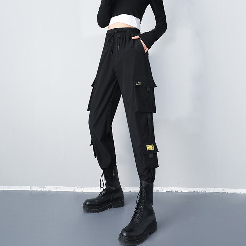 [AZE Series] ★Casual Pants★ Bottoms Trousers Black Black Autumn Clothes Easy to Match Harajuku Style