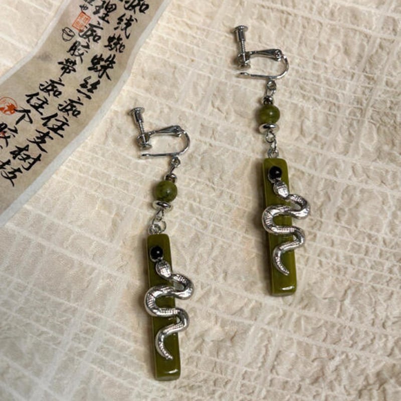 [YFEIFEIE Series]★China style earring★Earring type or earring type Snake accessories for women