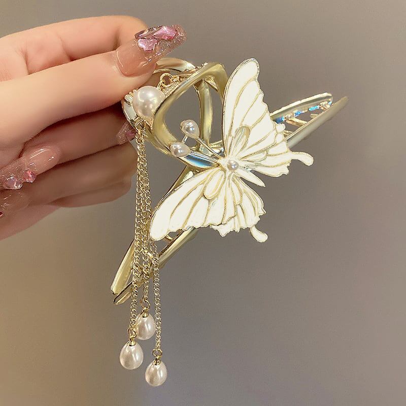 [Myo series] ★Chinese style hair ornament★ Old-fashioned Chinese clothing, improves temperament, fringe, butterfly, party, wedding, date