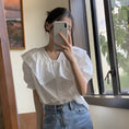 Load image into Gallery viewer, [XJXJ Series]★Shirt★ Tops Ladies Fashion Simple Temperament Enhancement Super Cheap Cute White White
