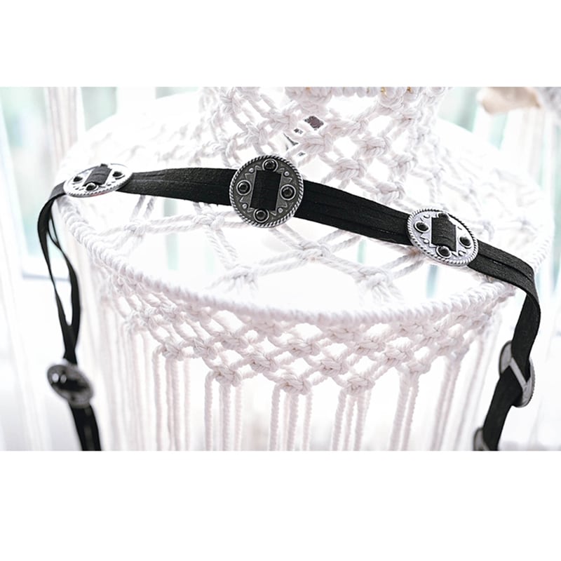 [Old Monster --- Fangyuan Series] ★China style belt★ Decoration Fringe Ethnic Original Easy to match Black