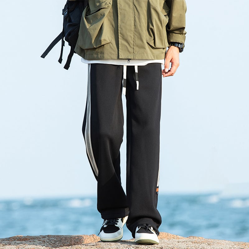 [BIGEMAN Series] ★Casual pants★ Brushed lining 2color bottoms pants unisex men's large size sports style easy to match