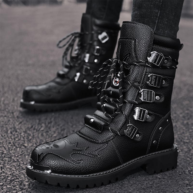 [Shiodong Series] ★Boots★ Martin Shoes Fashion Men's Size 39-46 Thick Black Easy to match