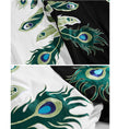 Load image into Gallery viewer, [Machiha clan series] ★Embroidery Chinese style hoodie★ 2color black or white peacock original cool
