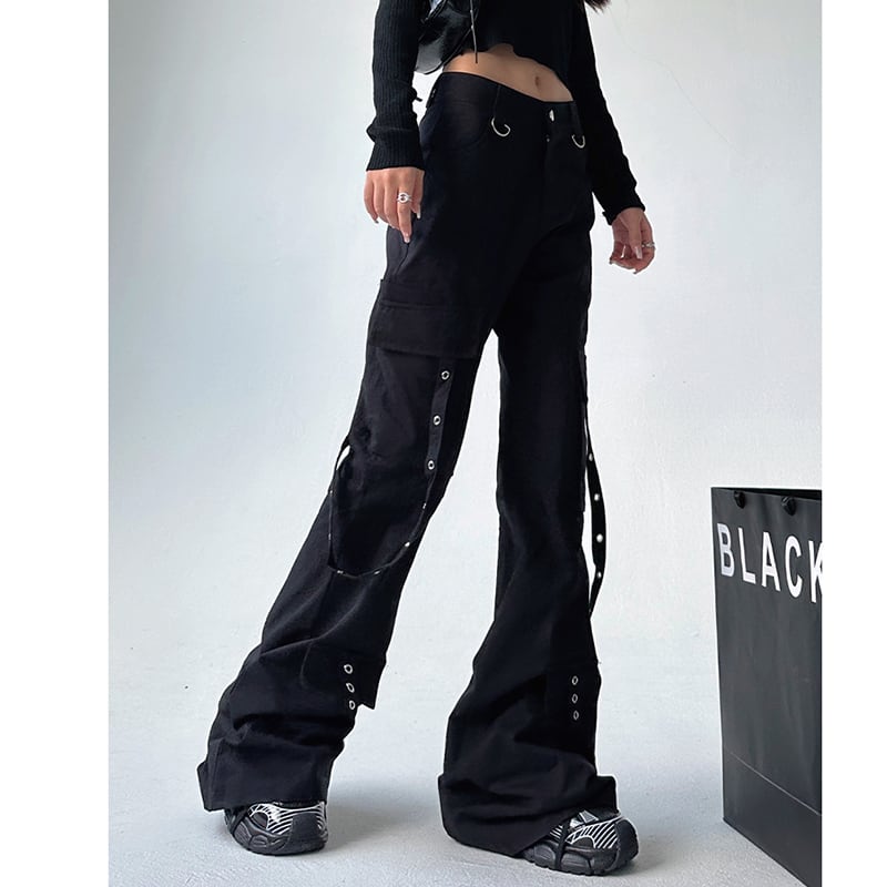 [MUYUZI Series] ★Casual Pants★ Bottoms Trousers Fashion Slimming Black Designed Cool