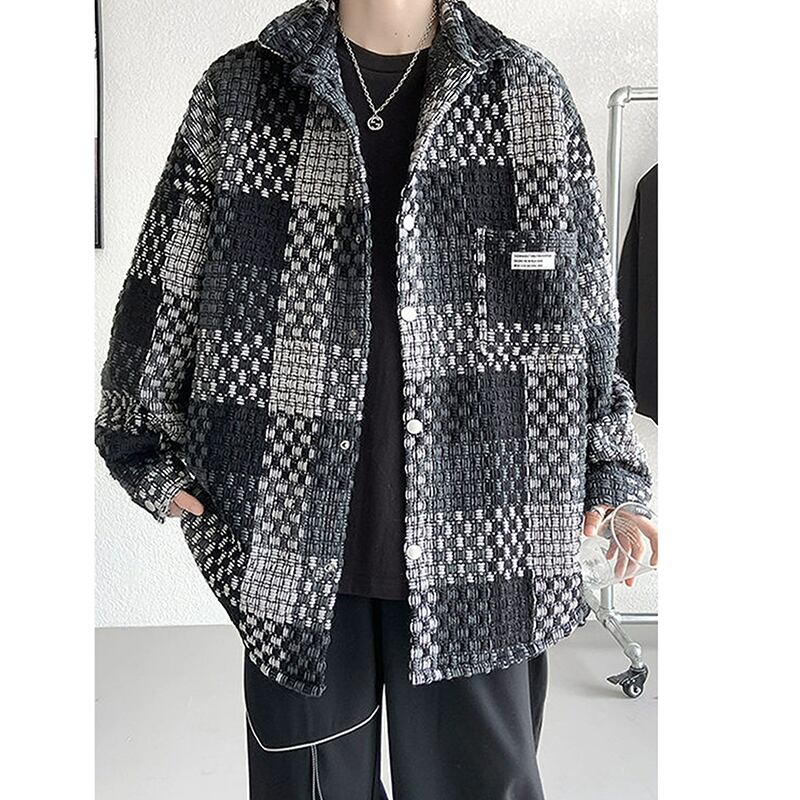 [PPG series] ★Jacket★ 2color outer plaid pattern unisex men's large size