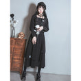 Load image into Gallery viewer, [Kokaisha---Eyeball Rose Series] ★Chinese style skirt★ Bottoms Chinese clothing S M L XL Easy to match Black Black Irregular
