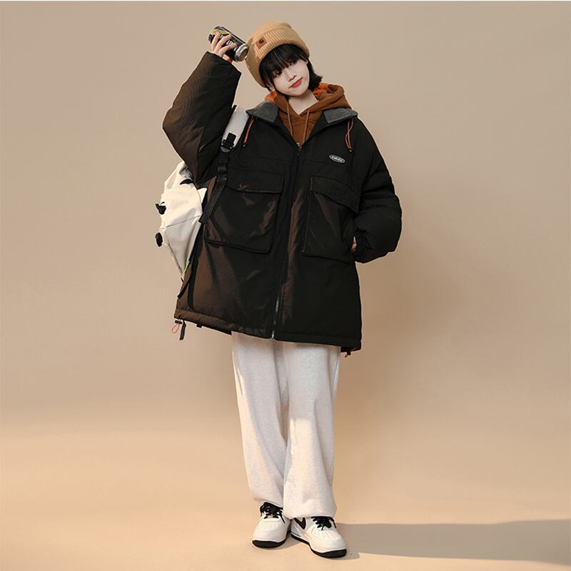 [Morimoto Series] ★Winter Coat★ Cotton Coat 3 colors Thick Warm Unisex Men's Loose Blue Green Black