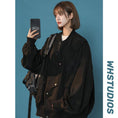 Load image into Gallery viewer, [FKZ Series]★Jacket★ 3color outerwear unisex men's stadium jacket black wine red green
