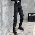 Load image into Gallery viewer, [MEITAO Series] ★Casual Pants★ Bottoms Black Autumn clothes Easy to match, slimming, stylish
