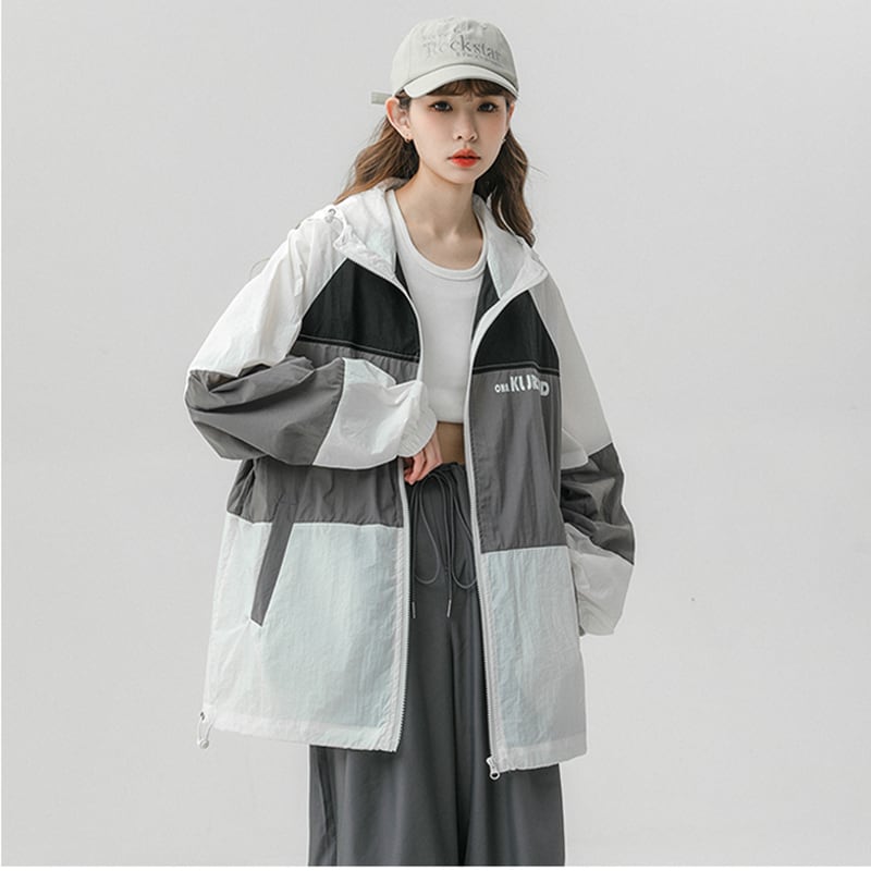 [CHAOMEICHEN Series] ★Thin outerwear★ 2color color scheme Thin summer clothes Unisex Men's Air conditioning protection Large size