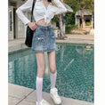 Load image into Gallery viewer, [CHUNUO Series] ★Denim Skirt★ 2color Bottoms Fashion Mini Length Skirt Sexy Cute
