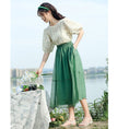 Load image into Gallery viewer, [Shirashu Series] ★Skirt★ Bottoms Summer Clothes Simple Ladies Fashion Green Green Easy to match
