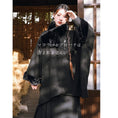 Load image into Gallery viewer, [Ancient Monster House -- Smoke Tank Series] ★China style coat★ Thick and warm winter clothing cloak loose black black
