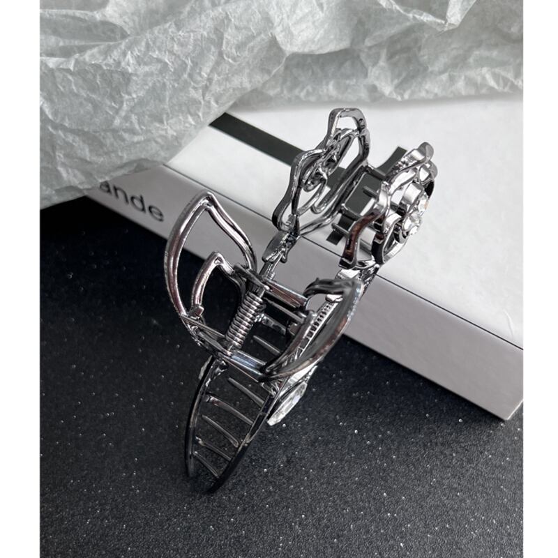 [KANSAI Series] ★Hair Ornament★ Hair Clip Accessory Silver Rose Popular Trend Stylish Adult