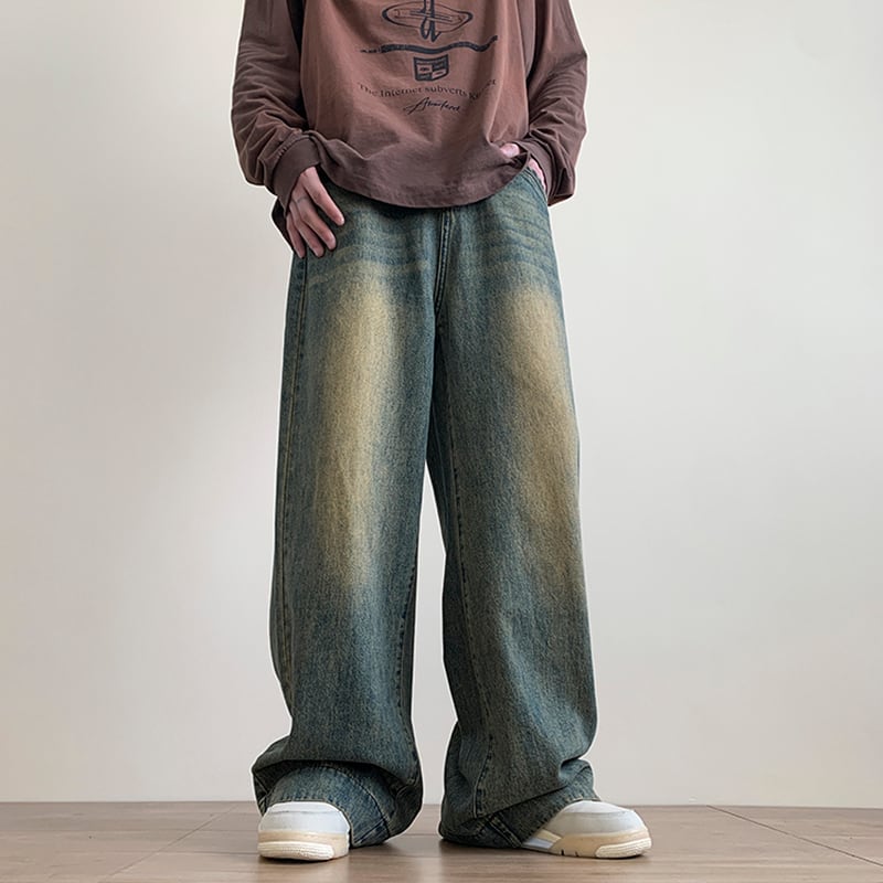 [NANSHI Series]★Denim Pants★ Bottoms Pants Unisex Men's Simple Easy to Match Blue Blue