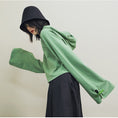 Load image into Gallery viewer, [Daiseiryusu Series]★China style hoodie★ Tops 2 colors, short length, Chinese buttons, hooded, green black
