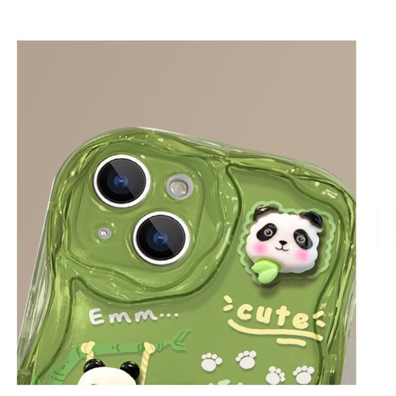 [DKF Series]★Mobile Case★ Panda Bamboo Green iPhone iPhone14 iPhone13 iPhone12/11/7/8XS