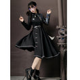 Load image into Gallery viewer, Manager recommended! [Dust Smoke Cloud Dream---Fightless City Series] ★China style dress★ With belt, long sleeves, switching, floral pattern, black, black, irregular, SML
