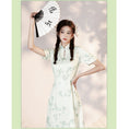 Load image into Gallery viewer, [YUEQIAO series]★Cheongsam dress★ 2color short length Chinese style dress Beige Green
