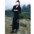 Load image into Gallery viewer, [Big Blue Dragon Series]★China style skirt★ PU skirt Chinese button ethnic style black black slimming wear
