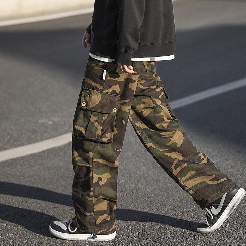 [BIGEMAN Series] ★Casual Pants★ Bottoms Pants Unisex Men's Large Size Camouflage Print