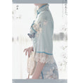 Load image into Gallery viewer, [Dust Smoke Cloud Dream --- Unlan Jade Nishiki Series]★China-style dress★Cheongsam dress, Chinese clothes, short sleeves, long length, butterfly ornament included
