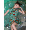 Load image into Gallery viewer, [Sumiyun Kokucho Series] ★Cheongsam dress★ China-style dress, Chinese-style clothes, Chinese clothes, mini length, cute, slimming
