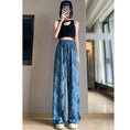 Load image into Gallery viewer, [FENGLIN Series] ★Casual Pants★ Bottoms Trousers Cool Blue Blue Slimming Alphabet
