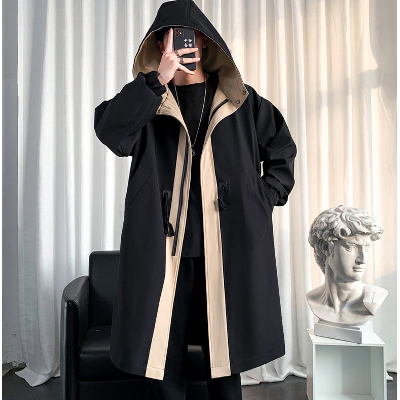 [Kaei Series] ★Trench coat★ 2 colors Black or light brown Cotton insert type available Color scheme Outerwear Long length