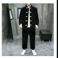 Load image into Gallery viewer, [AOGEHAO Series] ★China style setup★ 2 colors tops + pants velvet unisex men's black navy large size
