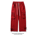 Load image into Gallery viewer, [BIGEMAN Series] ★Casual Pants★ 2color Bottoms Pants Men's Large Size Red Black
