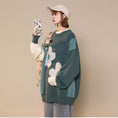 Load image into Gallery viewer, [Ushiomiomi Series] ★Sweater★ 3color knit tops Unisex Men's Floral pattern cute Green Blue Pink
