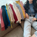 Load image into Gallery viewer, ★Knit tops★ 10 color selection Easy to match Slimming Easy to match Blue Black Red Pink Green Gray White Cheap
