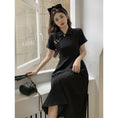 Load image into Gallery viewer, [TAOSHANG series] ★China style dress★ Large size black black date commuting slimming everyday wear
