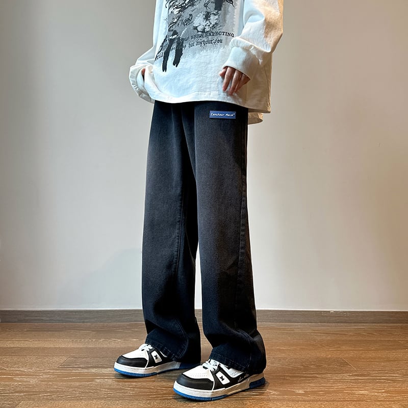 [YANDAN Series] ★Denim pants★ 2 colors Bottoms Pants Unisex Men's Gradient Blue Black