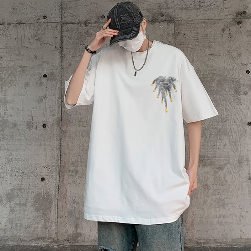 [High Series] ★Short sleeve T-shirt★ 3color tops T-shirt unisex men's large size black white gray